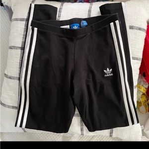 Adidas 3-Stripe Cotton Leggings Black